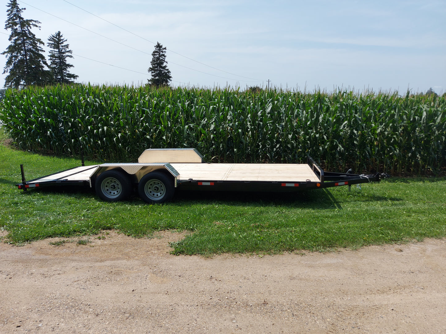 5-Ton Galvanized Vehicle / Equipment Haulers Low-Bed Steel Trailers with 2 x 5200 lbs Axles - 82 x 16