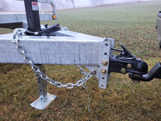 Galvanized Steel Beavertail Deckover Trailers with 2 x 7000 lbs Axles - 102 x 18 - Fold Over Ramps