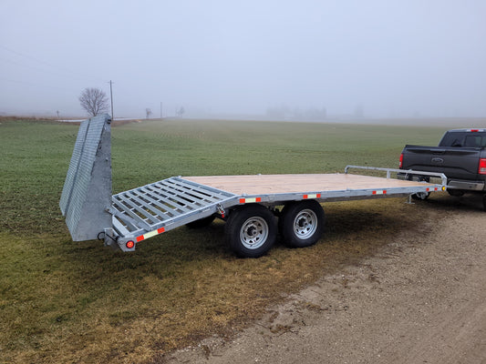 7-Ton Aluminum Beavertail Trailers - 102 x 20