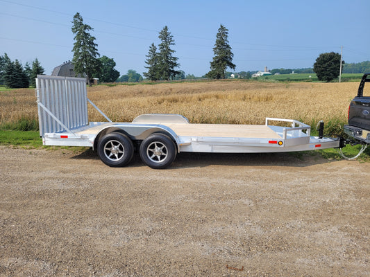 5-Ton Aluminum Low-Bed Vehicle and Equipment Hauler Trailers - 82 x 16