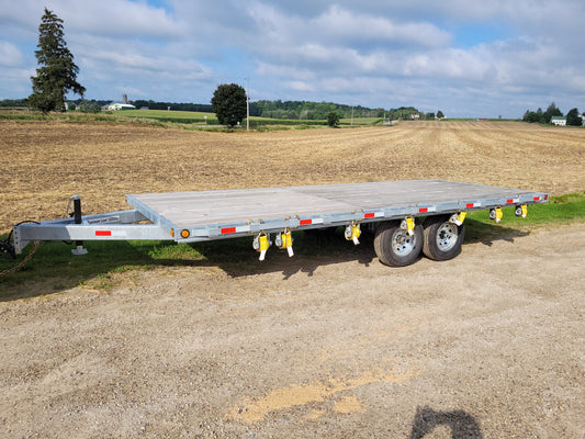 Galvanized Tandem Axles Standard Deckover Steel Trailers with 2 x 3500 lbs Axles - 102 x 14