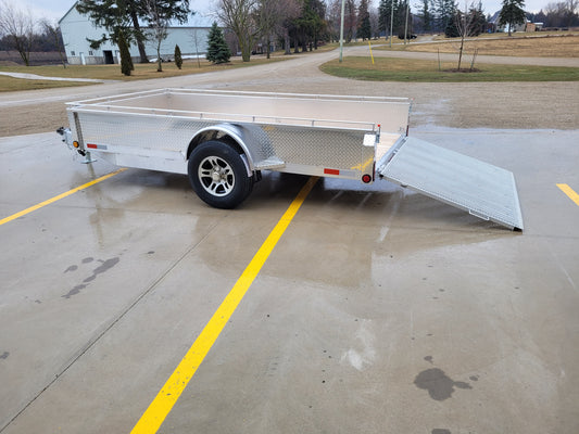 Heavy Duty Single Axle Aluminium Utility Trailers with 5200 lbs Straight Axle With Brake - 6 x 14