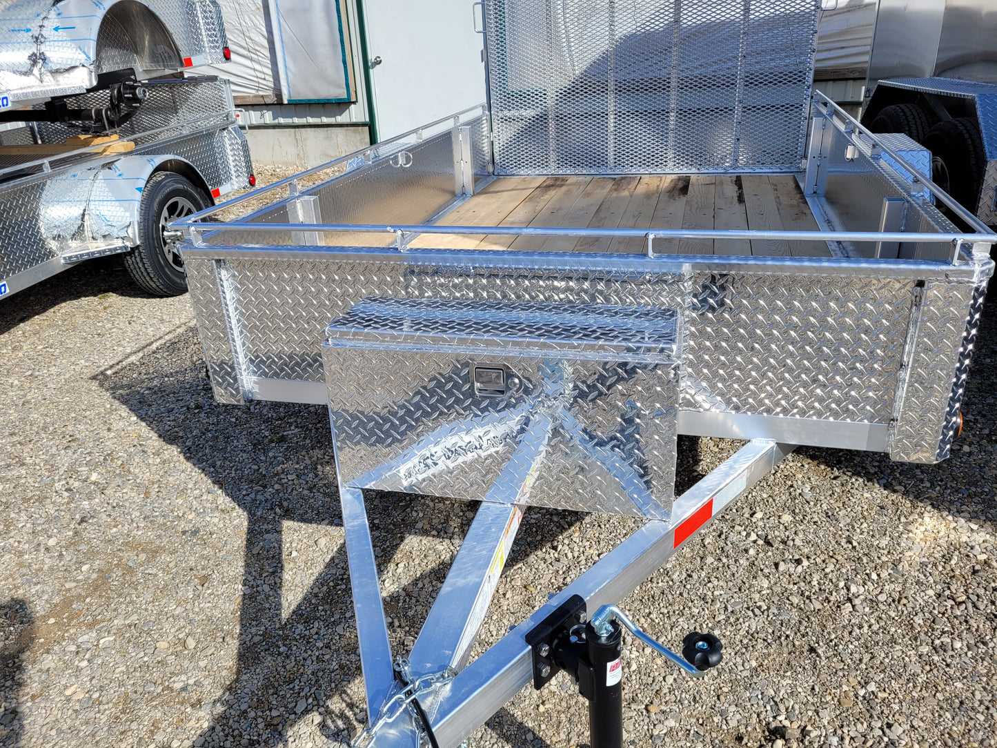 Heavy Duty Single Axle Aluminium Utility Trailers with 5200 lbs Straight Axle With Brake - 6 x 10