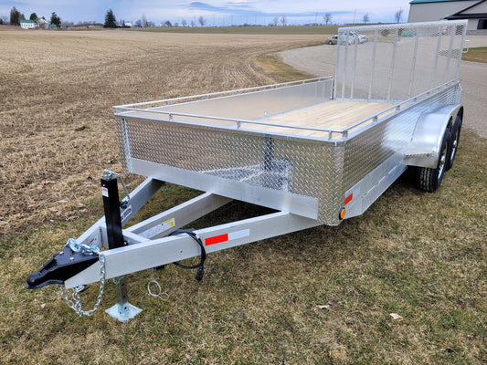 Tandem Axle Aluminum Utility Trailer - 80 x 14