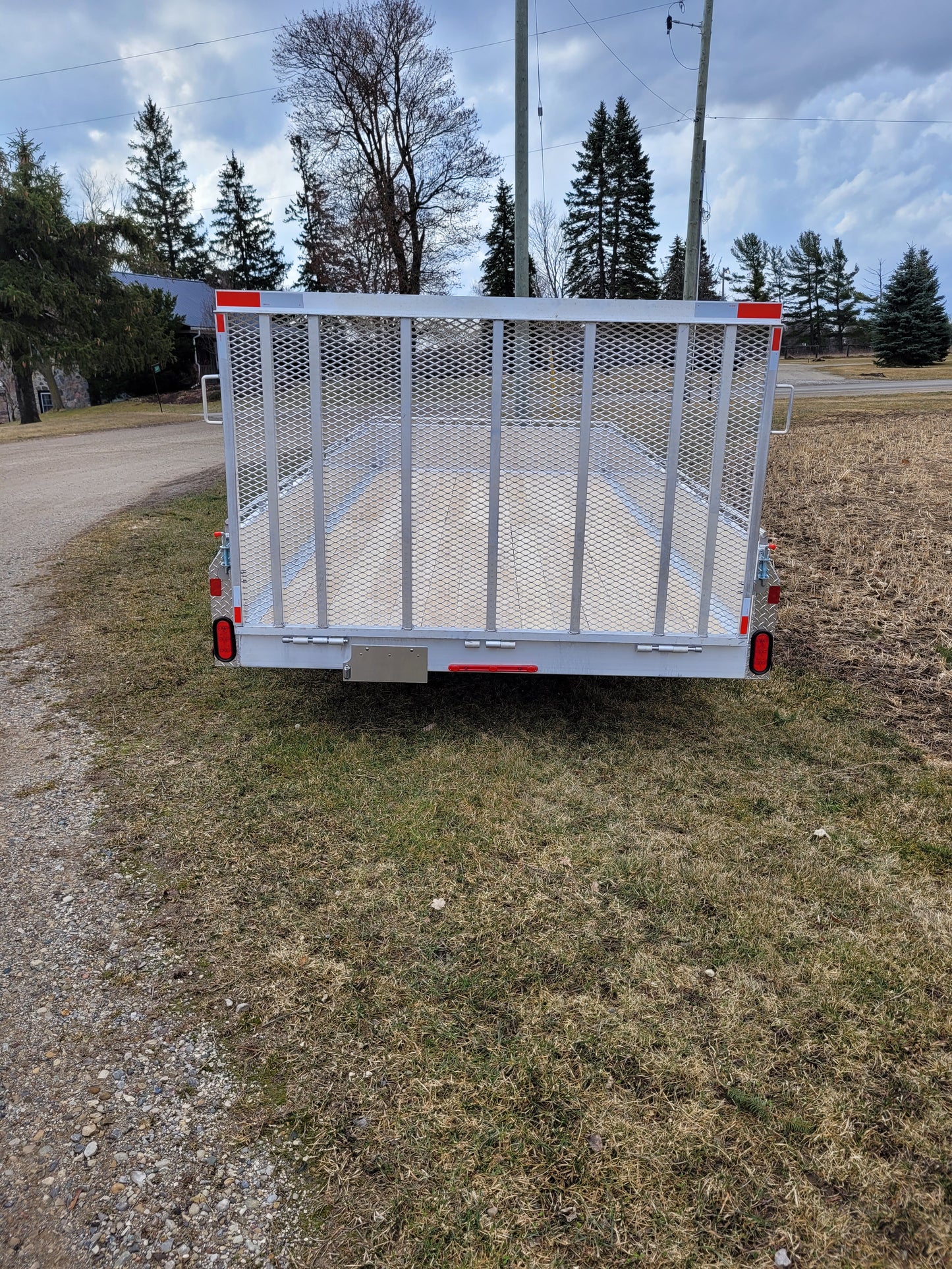 Heavy Duty Single Axle Aluminium Utility Trailers with 5200 lbs Straight Axle With Brake - 6 x 12