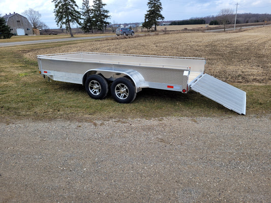 Tandem Axle Aluminum Utility Trailer - 80 x 14