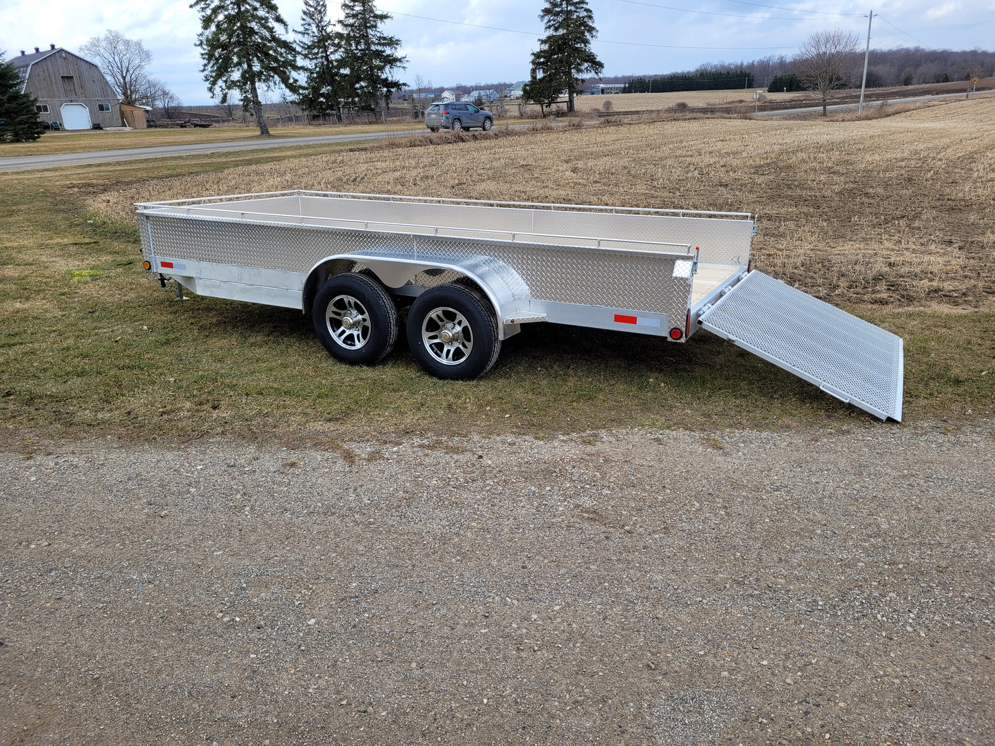 Tandem Axle Aluminum Utility Trailer - 80 x 16