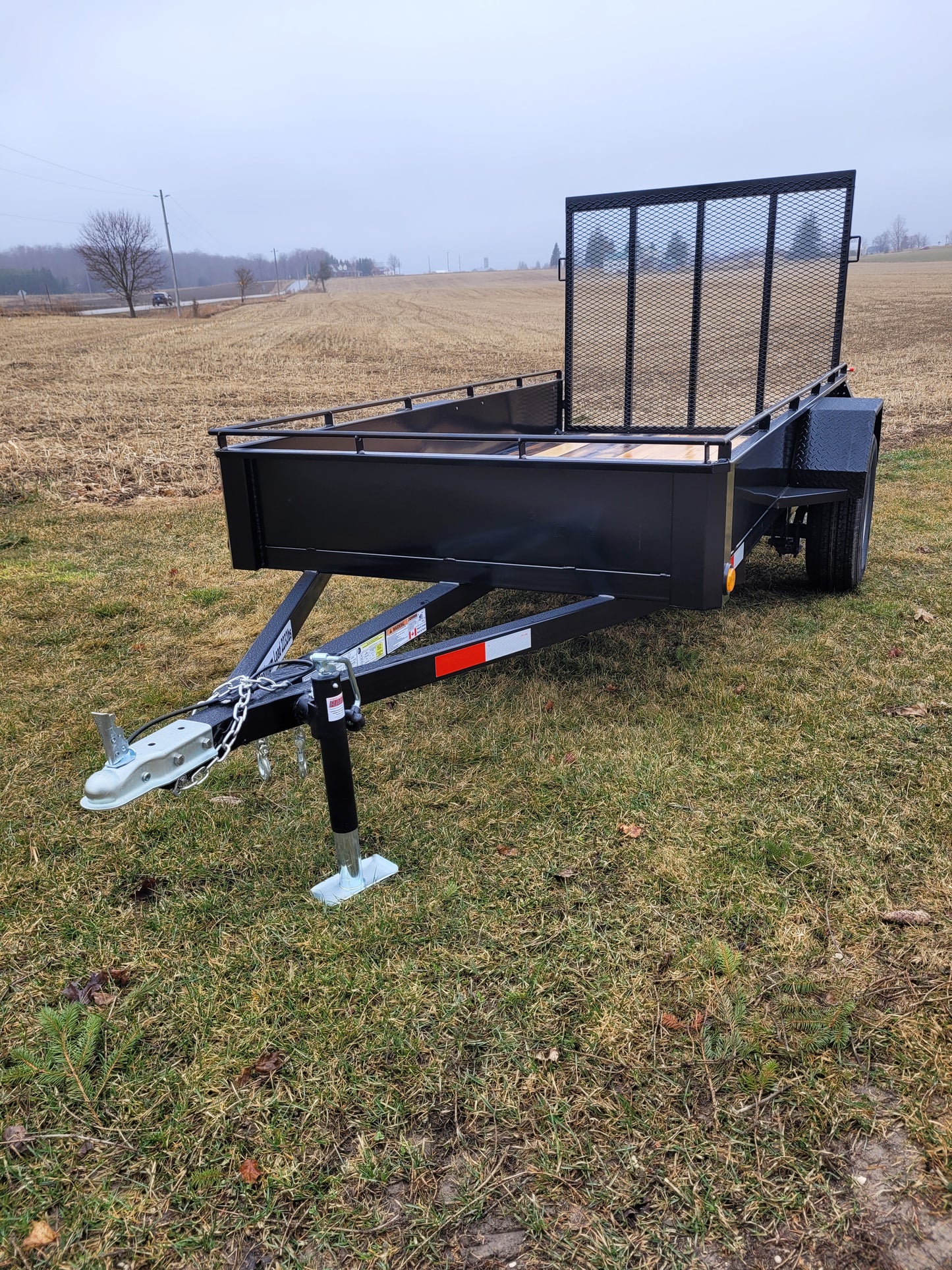 Galvanized Single Axle Steel Landscape Trailers with 3500 lbs Straight Axle - 4 x 8