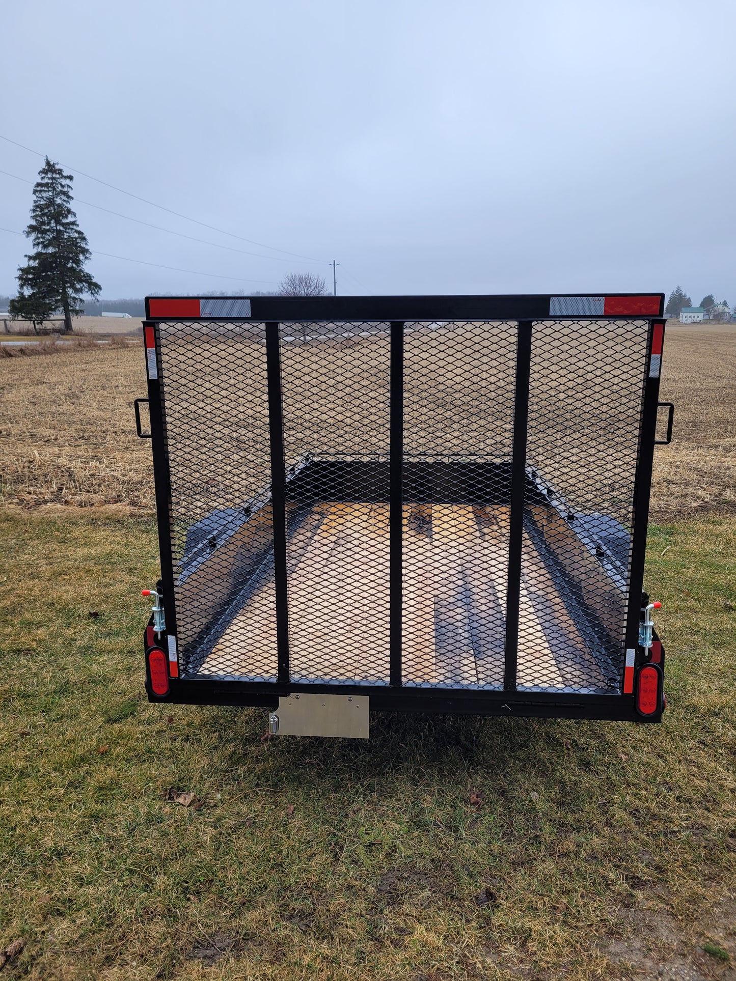 Galvanized Single Axle Steel Landscape Trailers with 3500 lbs Straight Axle - 4 x 8