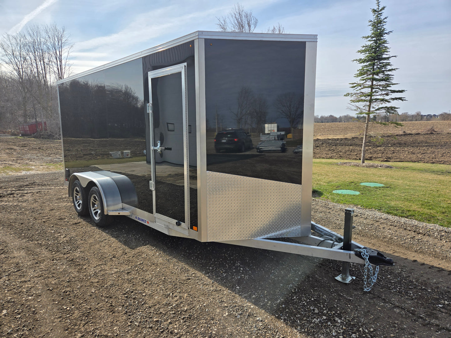 Enclosed Aluminum Tandem Axle 6 x 12 Trailer With Ramps