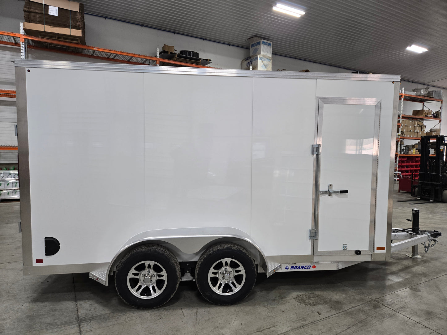 Enclosed Aluminum Tandem Axle Trailer 82 x 14 With Barn Doors