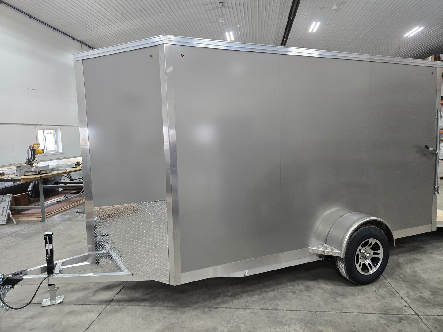 Enclosed Aluminum Single Axle Trailer 6 x 10 With Ramps