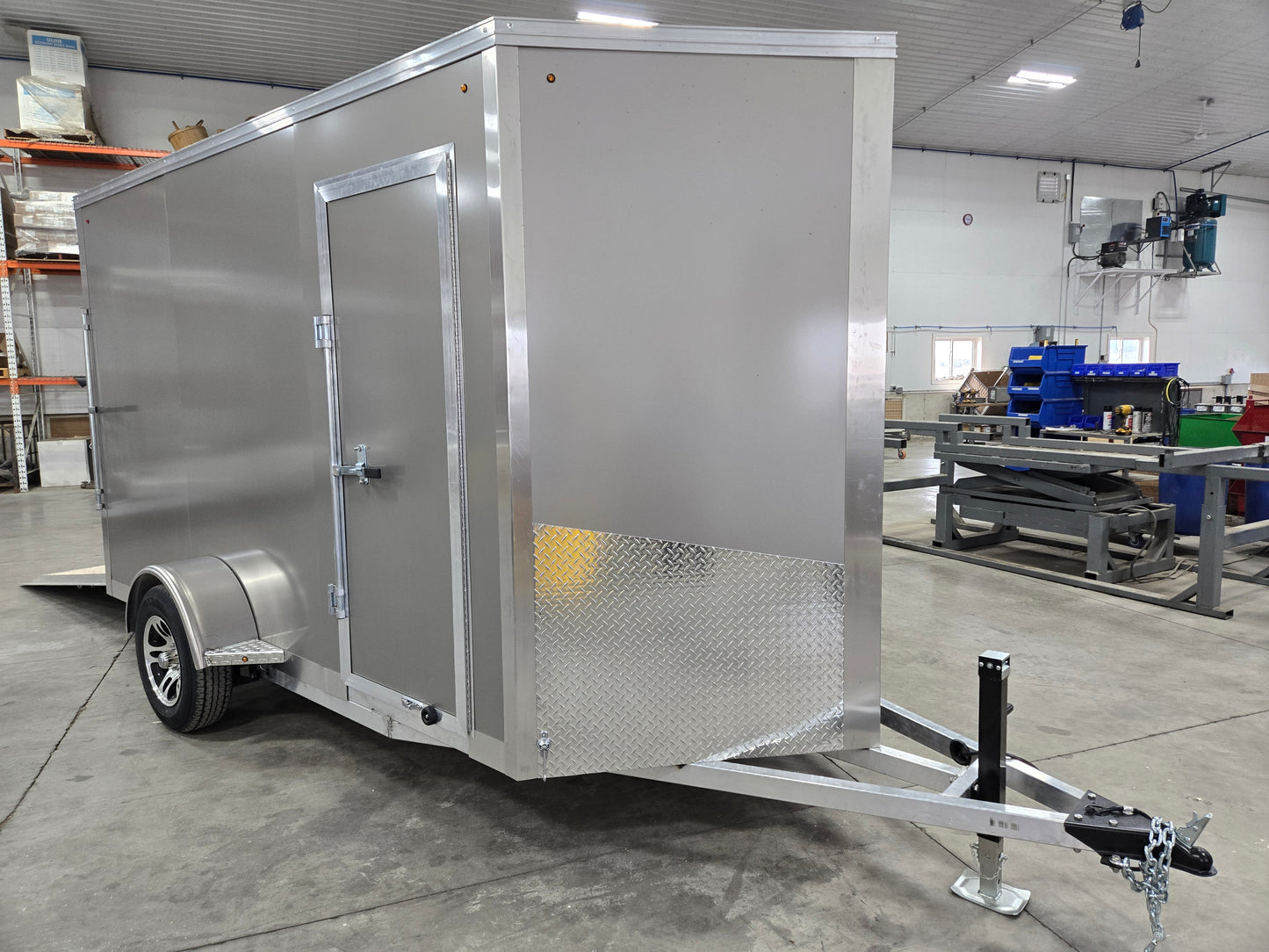 Enclosed Aluminum Single Axle Trailer 6 x 12 With Ramps