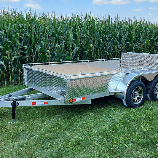 Tandem Axle Aluminium Utility Trailers with 2 x 3500 lbs Drop Axle - 80 x 16