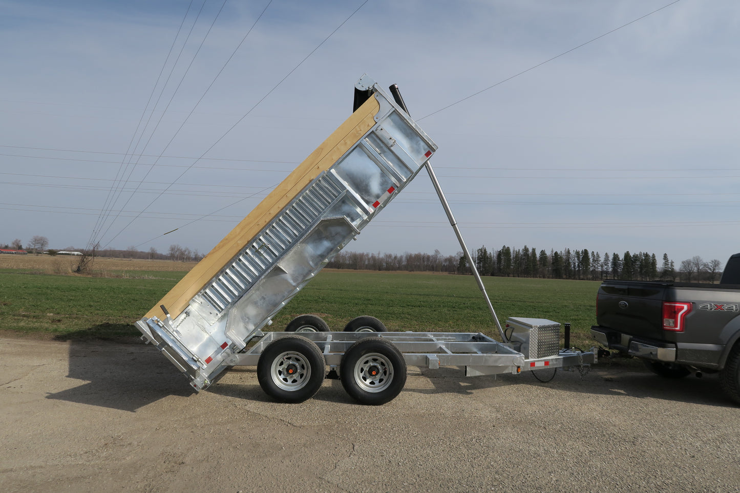 5-Ton Galvanized Dump Trailers with 2 x 5200 lbs Axles - 6 x 10