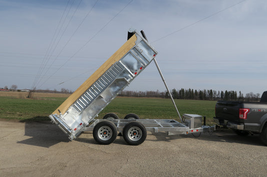 7-Ton Galvanized Dump Trailers with 2 x 7000 lbs Axles - 6 x 12