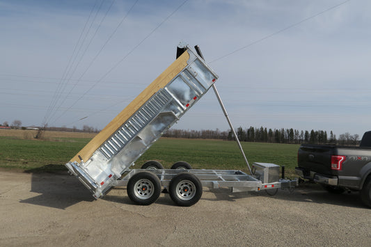 7-Ton Galvanized Dump Trailers with 2 x 7000 lbs Axles - 80 x 12