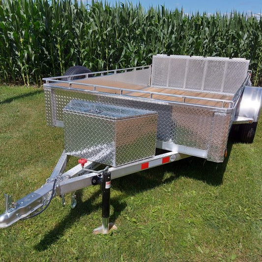 Single Axle Aluminum Utility Trailers with 3500 lbs Drop Axle - 6 x 10