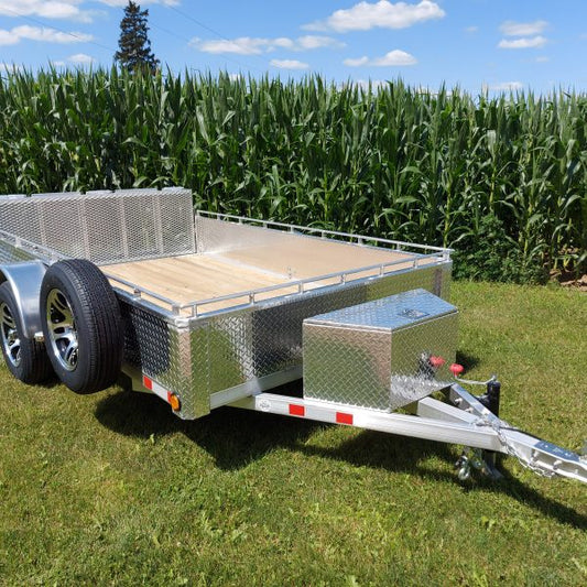 Single Axle Aluminium Utility Trailers with 3500 lbs Drop Axle - 6 x 14