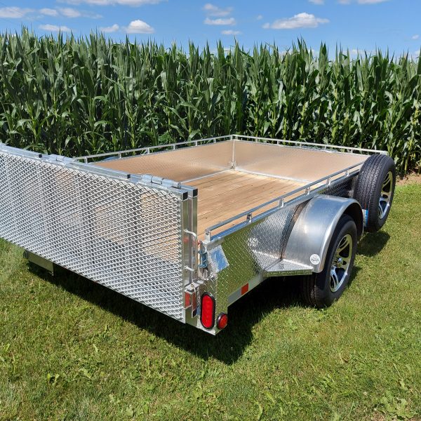 Single Axle Aluminium Utility Trailers with 3500 lbs Drop Axle - 6 x 12