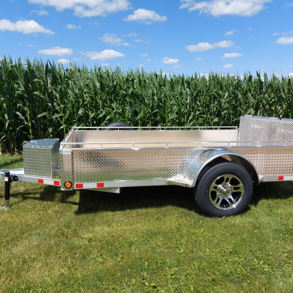 Single Axle Aluminium Utility Trailers with 3500 lbs Drop Axle - 6 x 14