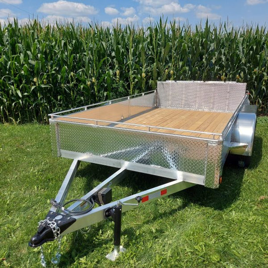 Tandem Axle Aluminium Utility Trailers with 2 x 3500 lbs Drop Axle - 6 x 14