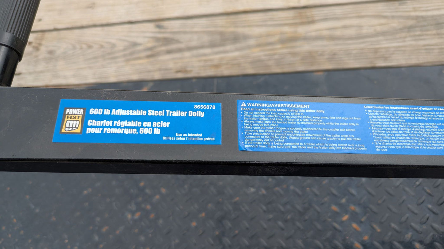 Steel Trailer Dolly 600LB