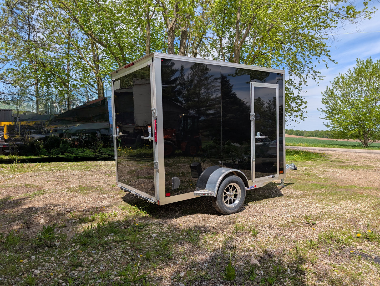 Enclosed Aluminum Single Axle Trailer 6 x 10 With Ramps