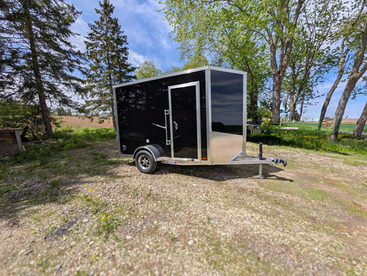 Enclosed Aluminum Single Axle Trailer 6 x 12 With Ramps