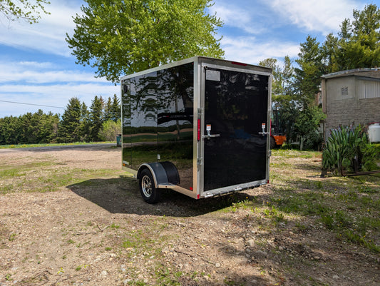Aluminum Enclosed Cargo Trailer 6 x 10 with Full Aluminum Ramp Door and Floor