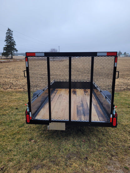 Galvanized Single Axle Steel Landscape Trailers with 3500 lbs Straight Axle - 6 x 10