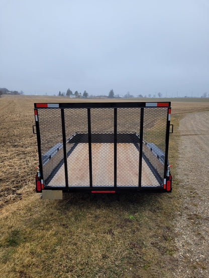 Galvanized Single Axle Steel Landscape Trailers with 3500 lbs Straight Axle - 6 x 10