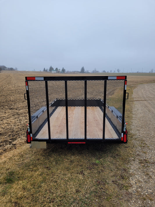 Galvanized Single Axle Steel Landscape Trailers with 3500 lbs Straight Axle - 6 x 10