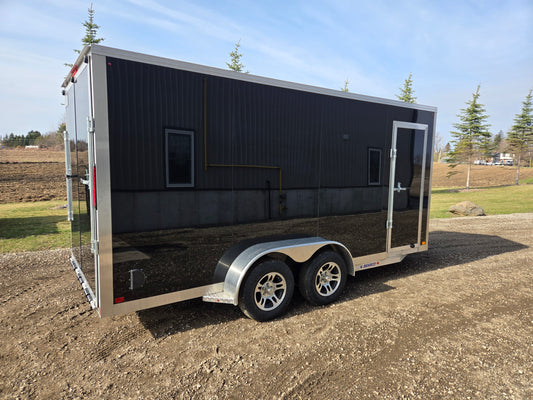 Enclosed Aluminum Tandem Axle Trailer 82 x 14 With Ramps