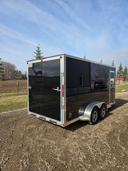 Enclosed Aluminum Tandem Axle Trailer 82 x 14 With Ramps