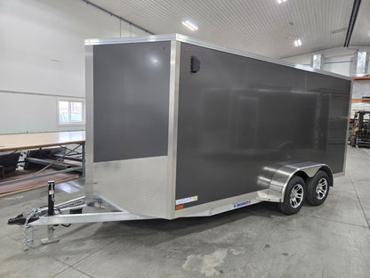 Enclosed Aluminum Tandem Axle Trailer 82 x 14 With Ramps