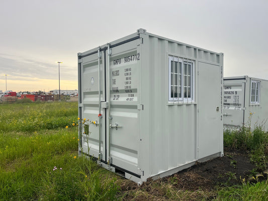 New 9FT Storage Container with side mandoor and window