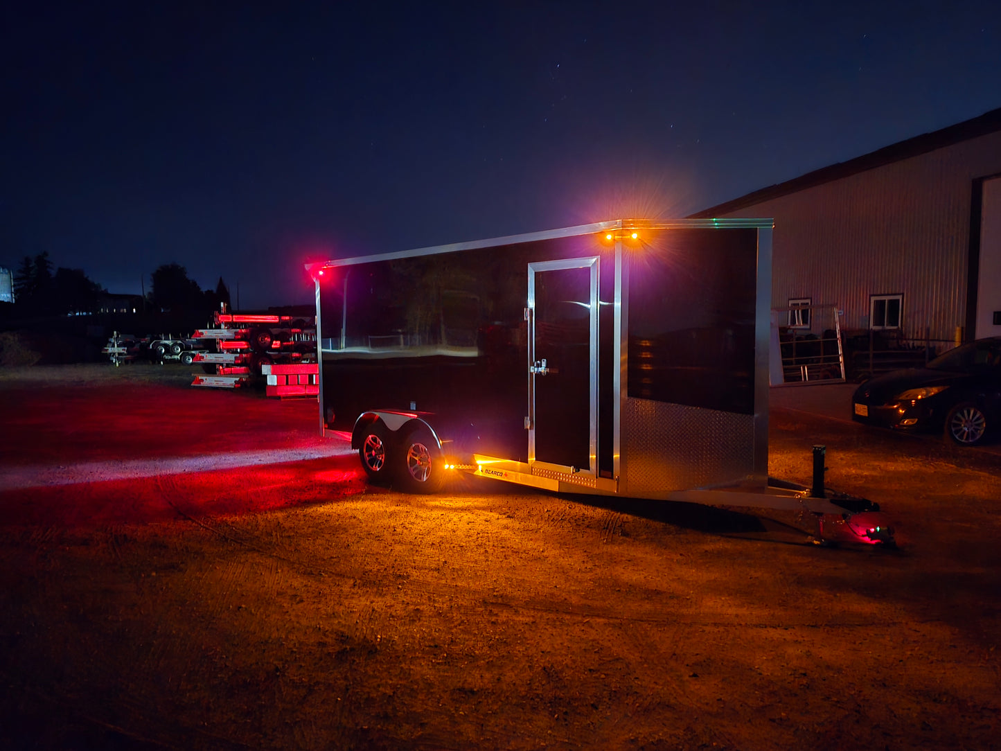 Enclosed Aluminum Tandem Axle Trailer 82 x 14 With Barn Doors