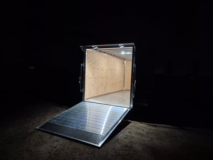 Enclosed Aluminum Tandem Axle Trailer 82 x 16 With Ramps