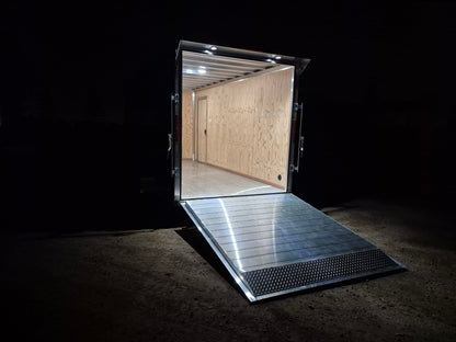 Enclosed Aluminum Tandem Axle Trailer 82 x 16 With Ramps