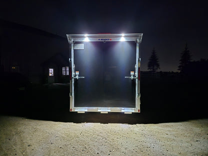 Enclosed Aluminum Tandem Axle Trailer 82 x 16 With Ramps