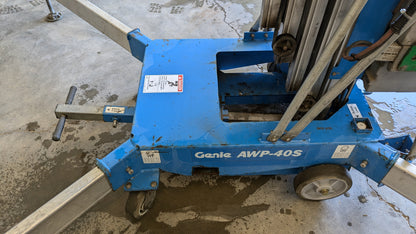 2015 Genie AWP40S Super Series Aerial Work Platform Pusharound Man Lift