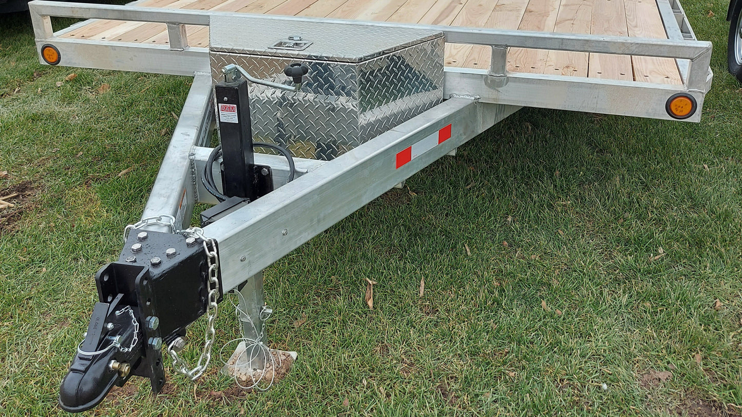 Trailer V-Nose Aluminum Toolbox - 35"/20"L x 14.5"W x 15"H - driver side